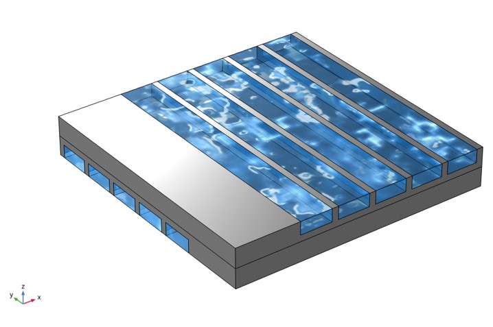 Modelo realizado con COMSOL Multiphysics