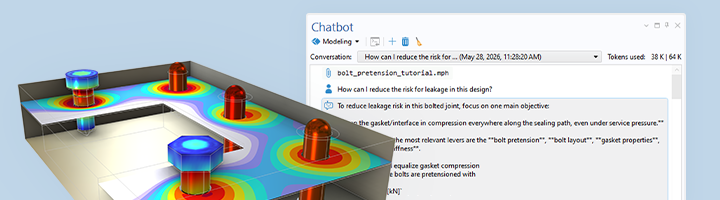 Imagen cortesía de COMSOL y realizada utilizando COMSOL Multiphysics®