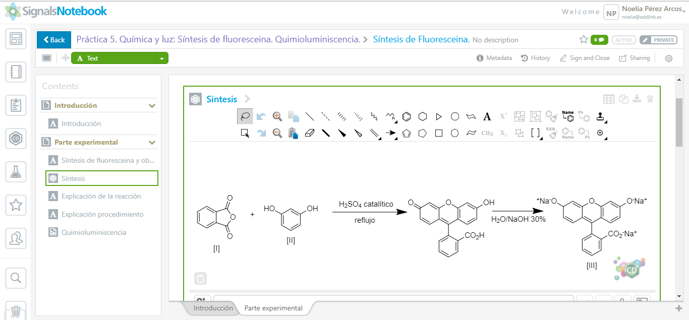 Comandos disponibles de ChemDraw