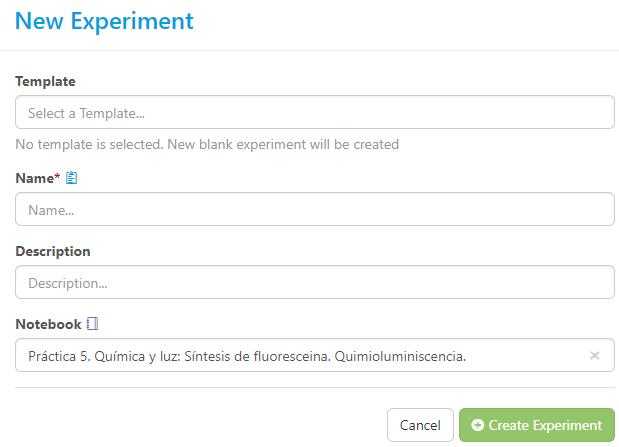 Nuevo experimento